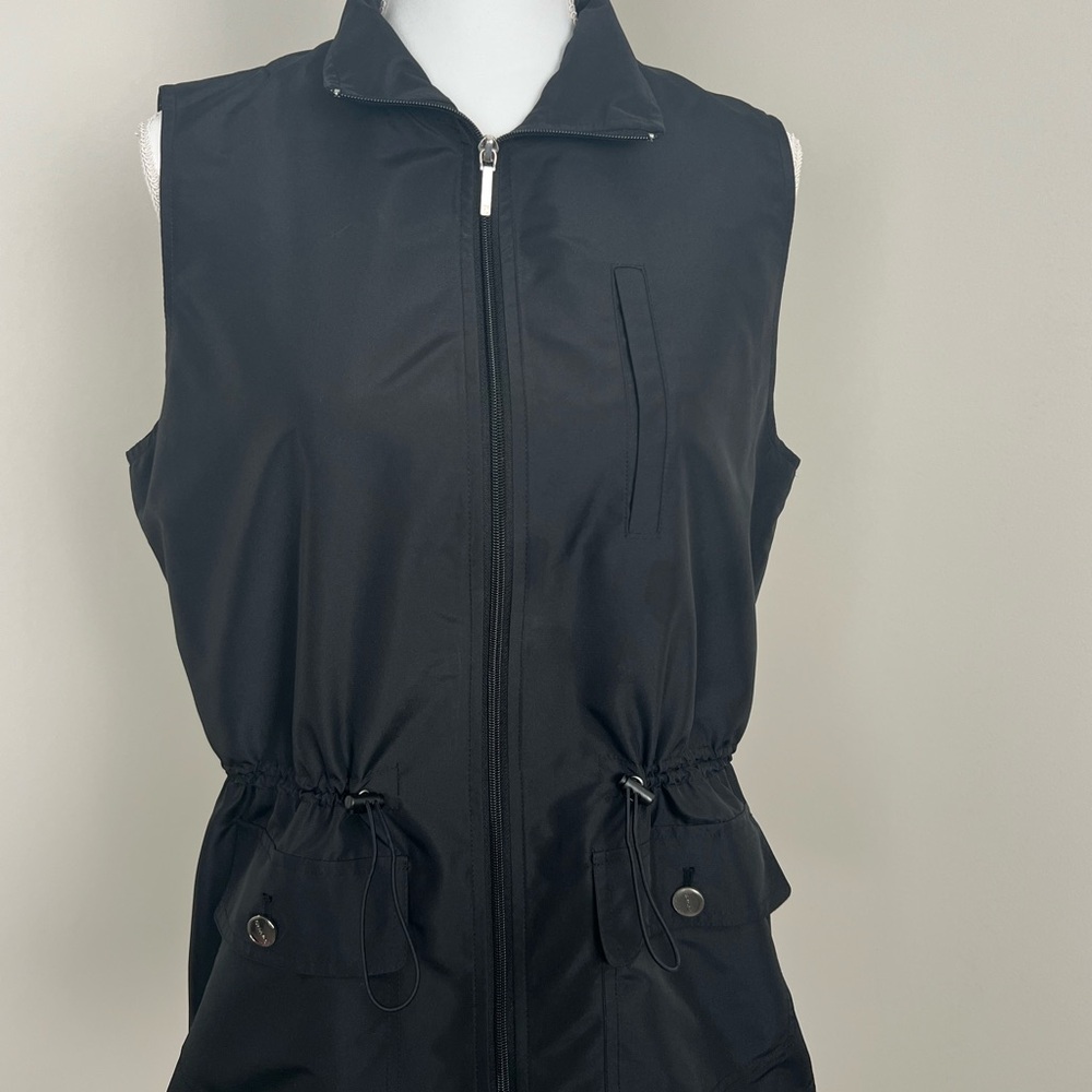 Chaps Black Sleeveless Vest